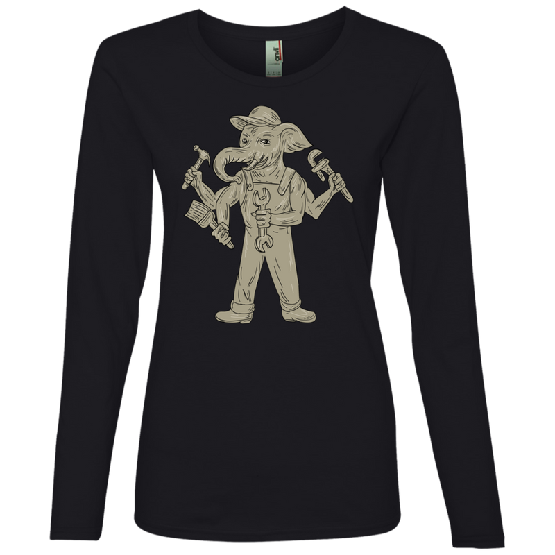 Ganesha Elephant Handyman Tools Drawing